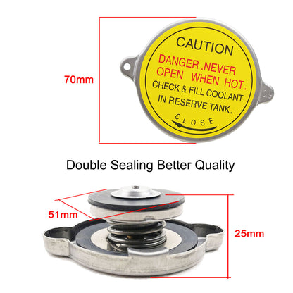 Double Sealing Stainless Radiator Cap Truck Generator Radiator Cap Water Tank Cover 0.5/0.9/1.1/1.3/1.5/2.0 Bar