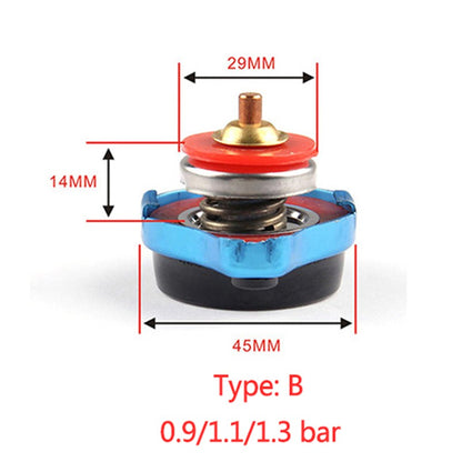 Universal Thermo Temp Gauge Radiator Cap Car Motor Radiator Caps 0.9/1.1/1.3 Bar Small/Big Head