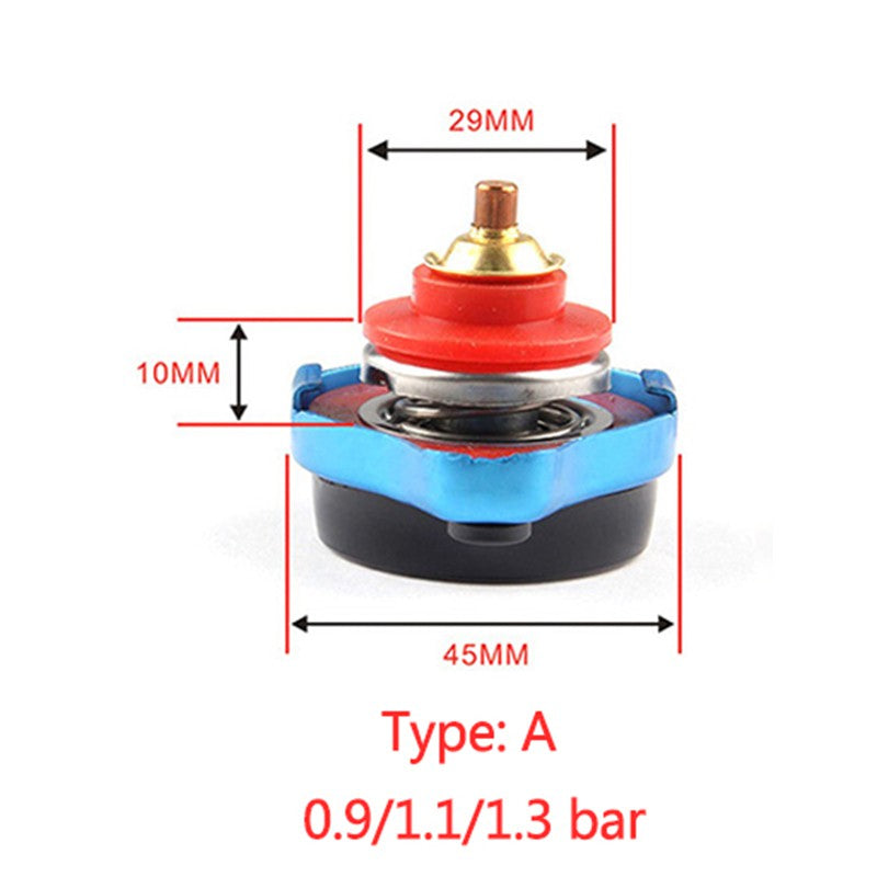 Universal Thermo Temp Gauge Radiator Cap Car Motor Radiator Caps 0.9/1.1/1.3 Bar Small/Big Head