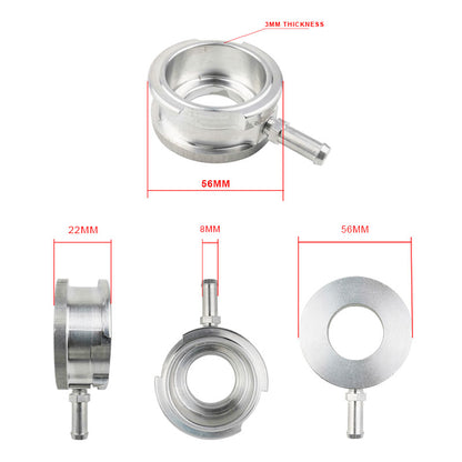 CNC Machining Thicken Aluminum Filler Neck Bolt-on Small/Medium/Large Size Aluminum Water Inlet Seat