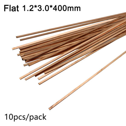 Copper Phosphorus Solder Brazing Alloy Welding Rod Flat 10pcs/pack Air Conditioner Welding Rod