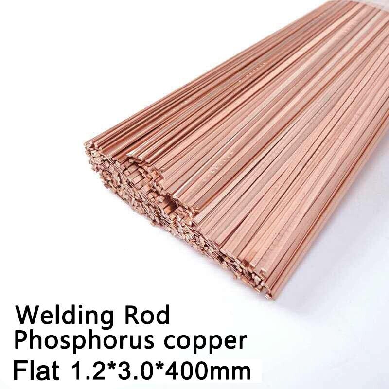 Copper Phosphorus Solder Brazing Alloy Welding Rod Flat 10pcs/pack Air Conditioner Welding Rod