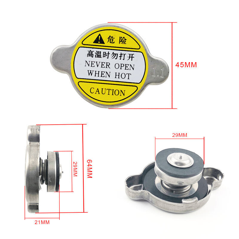 Double Sealing Stainless Radiator Cap Truck Generator Radiator Cap Water Tank Cover 0.5/0.9/1.1/1.3/1.5/2.0 Bar